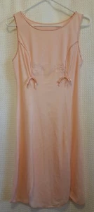 Vintage Gossard Artemis Pink Sleeveless Nightgown Size Petite Flower w/ Bow - Picture 1 of 5