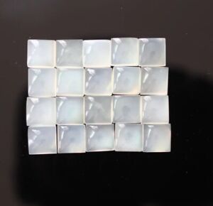 White Moonstone Square Cabochon 6mm To 10mm Loose Gemstone