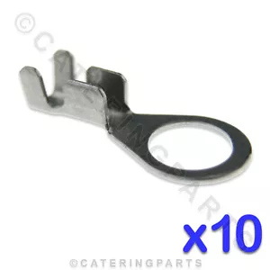 10 x M6 HEAT RESISTANT HIGH TEMP ELECTRIC EYELET RING TERMINAL CABLE CONNECTORS - Picture 1 of 4