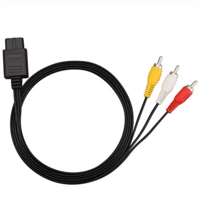 Video AV Composite Cable For Super Nintendo 64 N64 Gamecube SNES AV Cable Cord - Image 1 of 4
