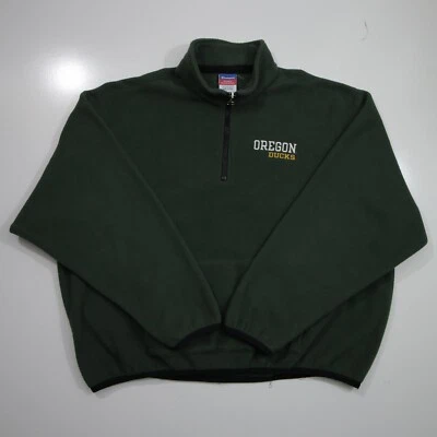 De Colección Oregon Ducks Chaqueta Polar Suéter U de O Verde Cuarto Cremallera 2XL Campeón Foto 1 de 4