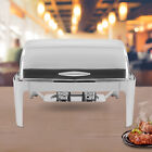 954Qt Stainless Steel Chafer Buffet Chafing Dish Set Roll Top Food Warmer New