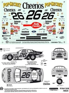 Slixx No. 9826 1:24th. or 1:25th. #26 Cheerios Ford Taurus Decals NOS - Picture 1 of 1