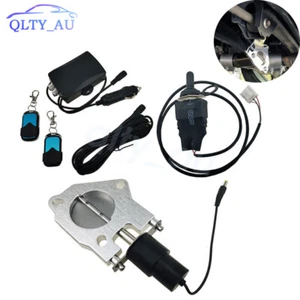 2.25" Electric Exhaust Electronic shut-off valve Kit w/ Manual and Remote Switch - Picture 1 of 16