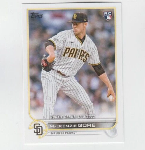 (10) MacKenzie Gore 2022 TOPPS UPDATE SERIES ROOKIE DEBUT LOT #US294 PADRES - Image 1 of 1