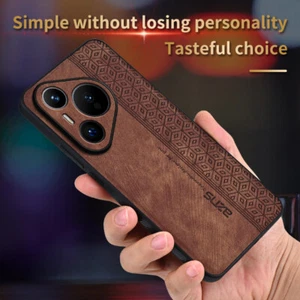 For Huawei Pura 70 Pro, Luxury Shockproof Business Retro PU Leather Case Cover - Picture 1 of 16