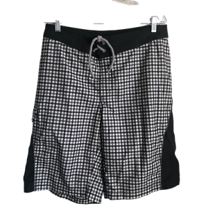 Original Penguin Munsingwear Men’s Size 32 Swim Shorts Trunks Black White Check - Picture 1 of 9