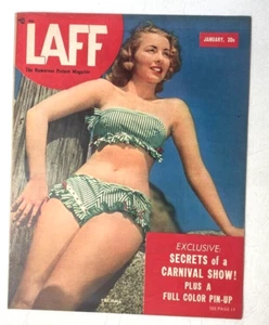 Revista Pin-Up LAFF enero 1949 Pat Hall muchos chistes vintage - Imagen 1 de 2