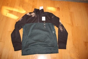 NWT Men SONOMA Long Sleeve Quarter Zip Pullover Supersoft Sweater Fleece Green M - Picture 1 of 3