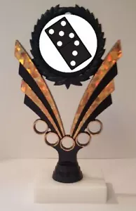 Domino Trophäe 7-1/4" groß SO NIEDRIG WIE $3,99 pro Stück KOSTENLOSER VERSAND T06N2 - Bild 1 von 1