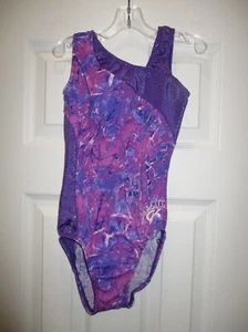 GK Elite AXS Leotard Gabby Douglas Gymnastic Purple Practice Competition XS - Picture 1 of 2