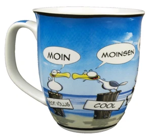 Kaffeebecher Moinsen Moin Hösti Becher Maritim Tasse Porzellan Inhalt 400ml - Bild 1 von 8