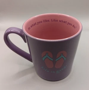 Life Is Good Heart Mug Flip Flops Do What You Like. Like What You Do. 16 oz - Picture 1 of 10