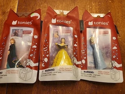 Tonies Princess  Bundle: Anna, Elsa, Belle Tonie Audio Play Characters Lot Of 3 - Image 1 of 4