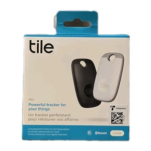Tile Pro (2022) Pack de 2 Tracker Bluetooth Étanche 1 Noir / 1 Blanc Scellé - Photo 1 sur 2