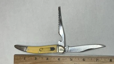 CUCHILLO DE PESCA WESTERN USA S-751 2 HOJAS CON ESCALADOR Y REMOVEDOR DE GANCHOS Foto 1 de 4