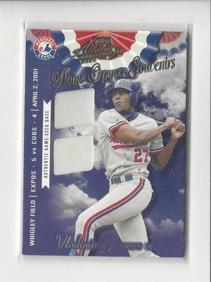 2001 Absolute Home Opener Souvenirs #OD35 Vladimir Guerrero BASE Expos /200  Foto 1 de 2