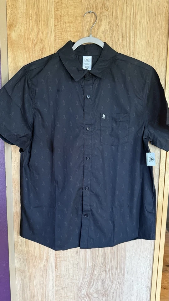 Disney Parks Icon Mickey Negro Algodón Hombre’s Abotonado Mickey Todo Nuevo con Etiquetas XL Foto 1 de 3