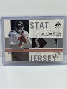 2001 SP Authentic - Stat Jerseys Michael Vick #SP-MV Passing Yards in 2000 /1234 - Picture 1 of 3