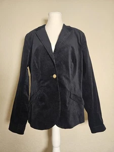 C. Wonder Black Velvet One Button Blazer Sz 12 - Picture 1 of 21