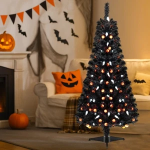 Árbol de Halloween iluminado Hivvago Spooky de 4,5 pies con 6 modos y reproducción de música - Imagen 1 de 3