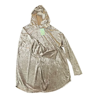 Sudadera con Capucha Paisley Grace Para Mujer Champagne Terciopelo Triturado XL Suave Nueva con Etiquetas Otoño Invierno Foto 1 de 4