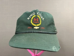 RARE Casquette chapeau vintage King Coal snap back vert Chevrolet publicitaire années 90 64 ans - Photo 1/9