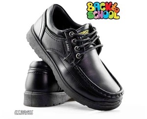 Boys Kids Casual School Lace Up Walking Smart Comfy Childrens Formal Shoes Size - Picture 1 of 13