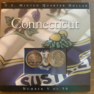 US minted quarter dollar Connecticut 1999 number 5 of 50 - Image 1 of 4