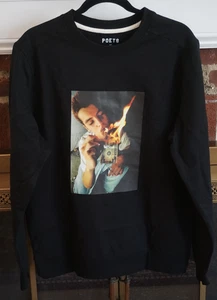 POETS Brand Skater Sweatshirt Burning Money Deadstock NWOT Made in USA Size M - Picture 1 of 6