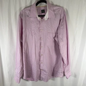 Robert Talbott Dress Shirt Men's XL Purple Trim Fit Button Up Long Sleeve Cotton - Picture 1 of 13
