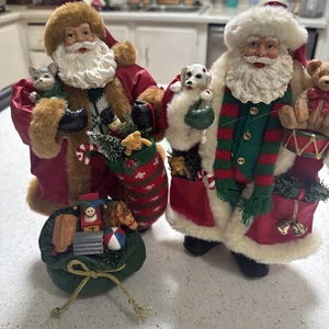 Kirkland Stoffmaché Weihnachten Weihnachtsmann Dalmatiner Hunde Katze Bär Spielzeug Tasche Vintage - Bild 1 von 5