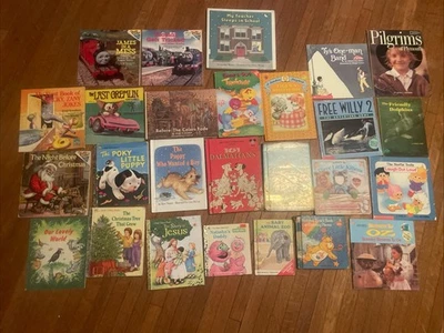 Lot Of 26 Vintage 1950's-1990's PB & HC Children's Books.  Golden Books & More - Image 1 of 4