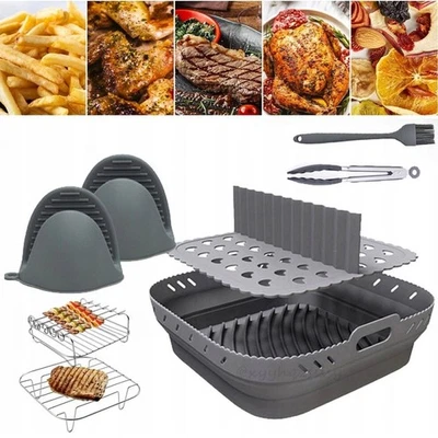 8x Silikonform für Ninja Speedi ON400UK、Heißluftfritteuse Backform 21x21x8cm - Bild 1 von 4