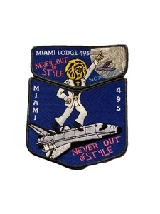 Boy Scout 2006 NOAC Miami 495 Valley Ohio NASA Shuttle Council OA Flap Patch Set - Picture 1 of 2