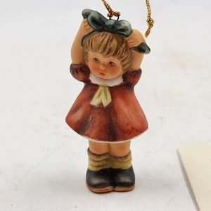 Berta Hummel THE FINISHING TOUCH Ornament Goebel Porcelain Girl Vintage 1999 - Picture 1 of 8