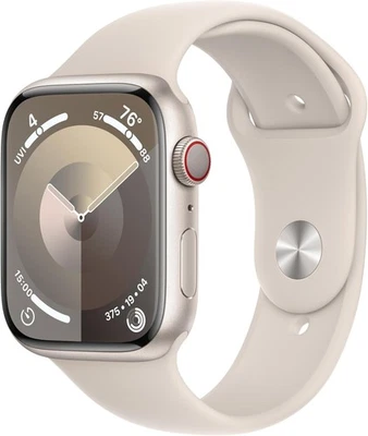 Apple Watch Series 9 Aluminum 45mm A2984 (GPS + Cellular) Starlight (Excellent) - Image 1 of 3