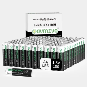 Batterie AA, 100 Pezzi, Batterie Lr6, 1,5 V, Alcaline, Potenza Durevole, Potente - Foto 1 di 12