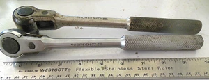 2-Vintage THORSEN Ratchets 1/2" Drive Open Gear Knurled Grip 77 -1 0"Made in USA - Bild 1 von 5