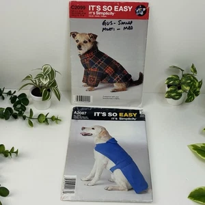 Dog Clothes Lot Size L Pattern A2087 C2099 Coat Jacket CUT - Picture 1 of 2