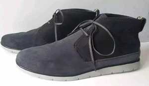 UGG Freamon Navy Leather Tasman Braid Lightweight Waterproof Chukka Boots Sz 13 - Picture 1 of 6