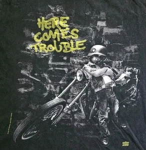 Vintage 90s Bad Company Here Comes Trouble Band T Shirt Size XL - Picture 1 of 10