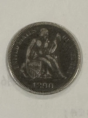 1890 Seated Liberty Dime Silver  - Image 1 of 2