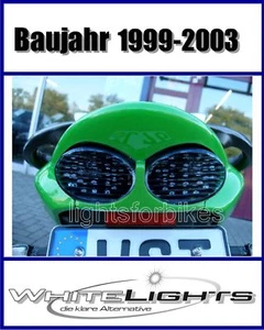 LED Feu Arrière Noir Kawasaki ZR7 ZR-7 Fumés Feux Arrière - Picture 1 of 1