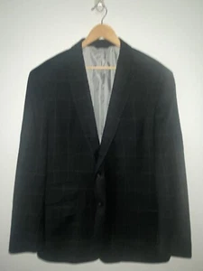 Banana Republic Herren Blazer 44R 46R Wollmischung kariert dunkelgrau Tailored Fit - Bild 1 von 11