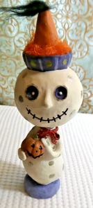 TII Collections Halloween Ghost w/ Pumpkin Jack O Lantern Bobblehead Figurine 9" - Picture 1 of 5