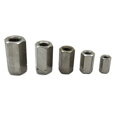 Distanzmuttern A2 EDELSTAHL DIN 6334 Verbindungsmuttern Muffe Langmutter - Bild 1 von 4