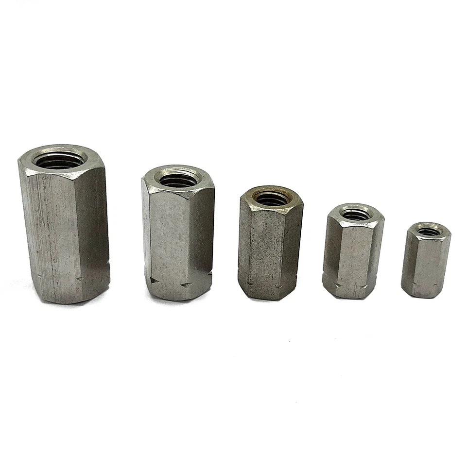 Distanzmuttern A2 EDELSTAHL DIN 6334 Verbindungsmuttern Muffe Langmutter - Bild 1 von 4