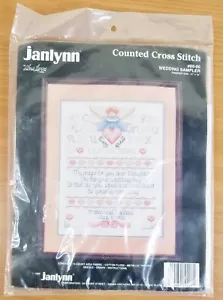 Janlynn kit punto croce contato campionatore matrimonio 89-06 nuovo sigillato 1990 - Foto 1 di 5
