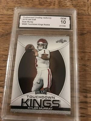 2019 Leaf Draft Kyler Murray Touchdown Kings Gem Mint 10  - Image 1 of 2